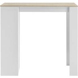 [en.casa] 3 Shelves White & Oak Bar Table 50x110cm